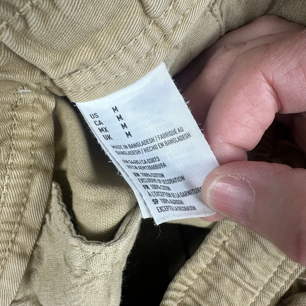 American Eagle Jogger Pants Mens‎ Medium Khaki Tan Cotton Twill Casual Lounge